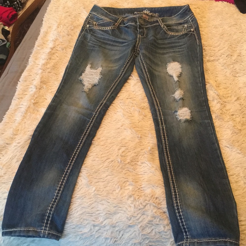 Almost Famous Distressed Skinnies